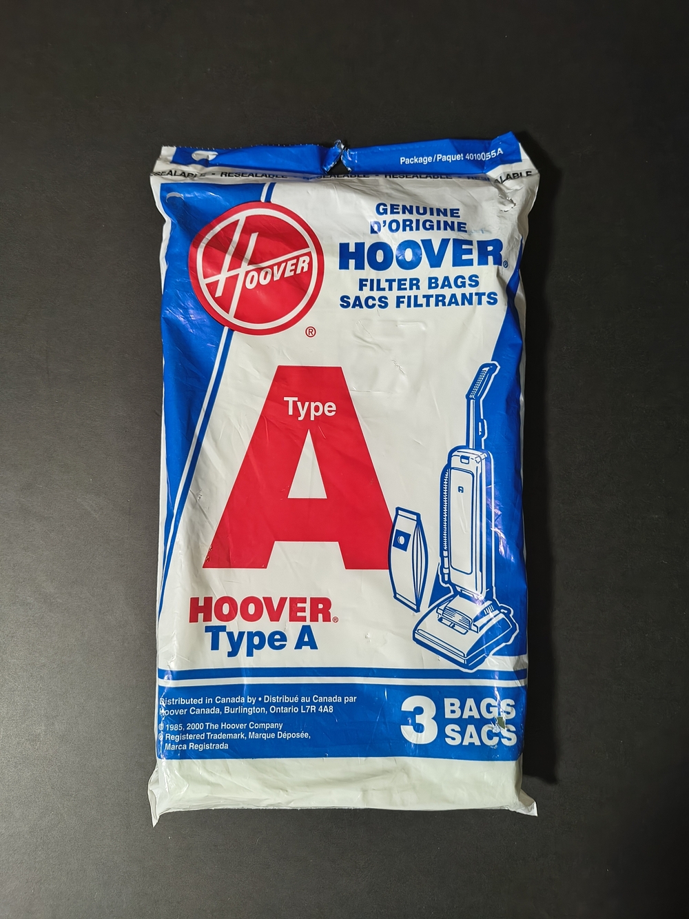 Hoover Type A Vacuum Cleaner Bags Package of 3 Bags